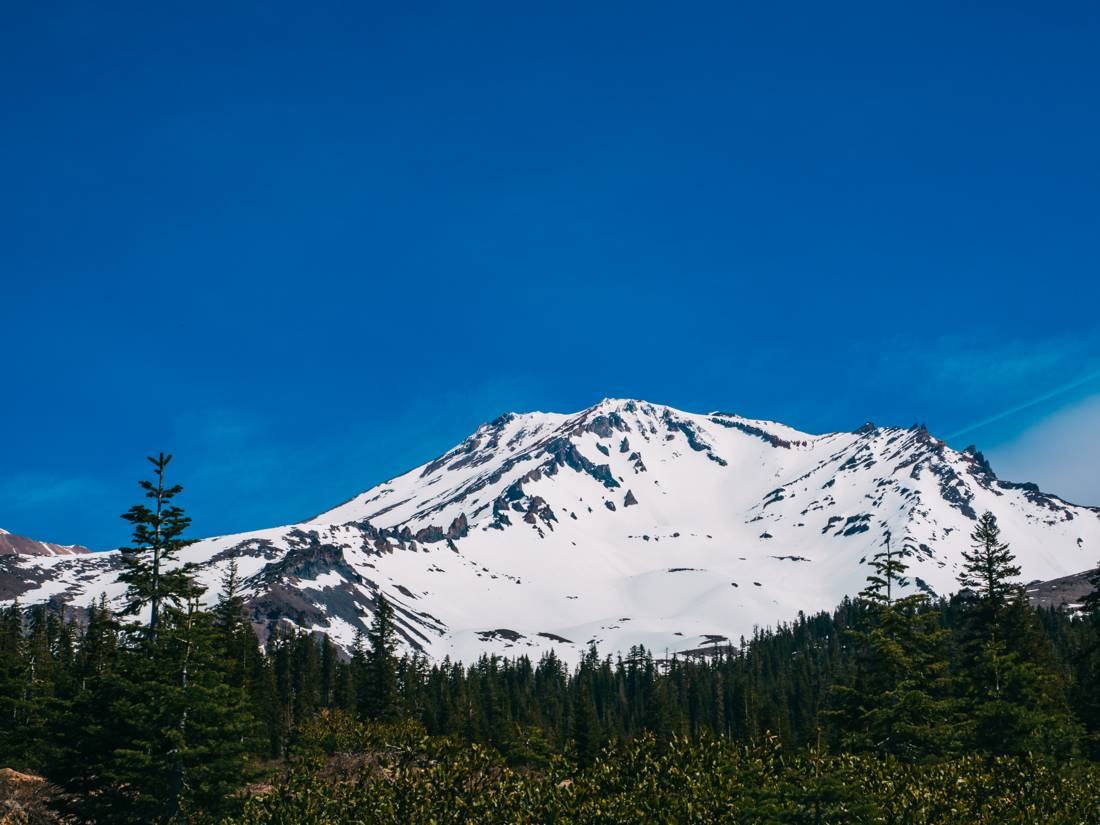 Mt Shasta snowcap — repaired at the desk