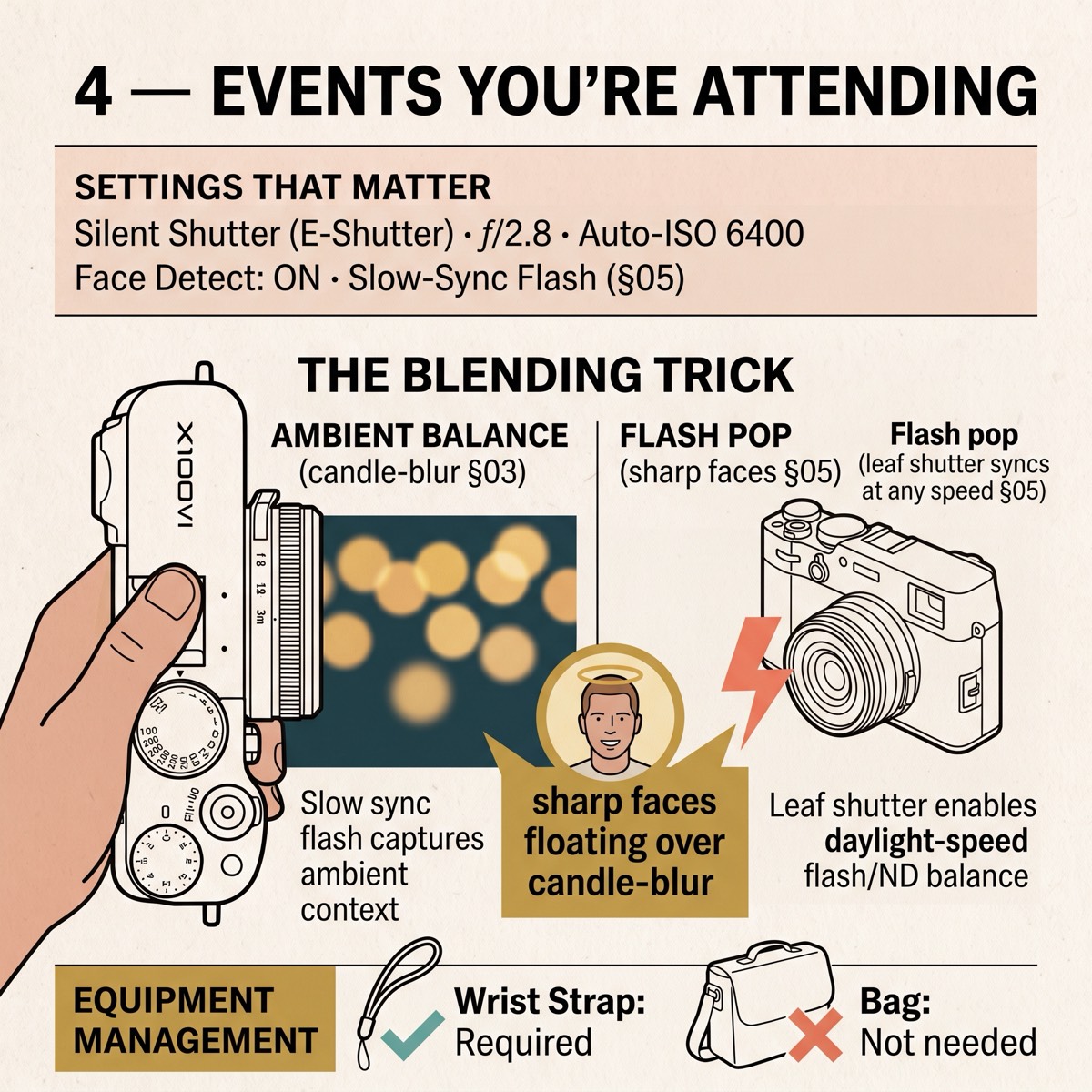 Field card infographic: Events You're Attending